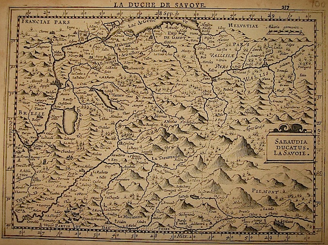 Mercator Gerard - Hondius Jodocus Sabaudia Ducatus. La Savoie 1630 Amsterdam 